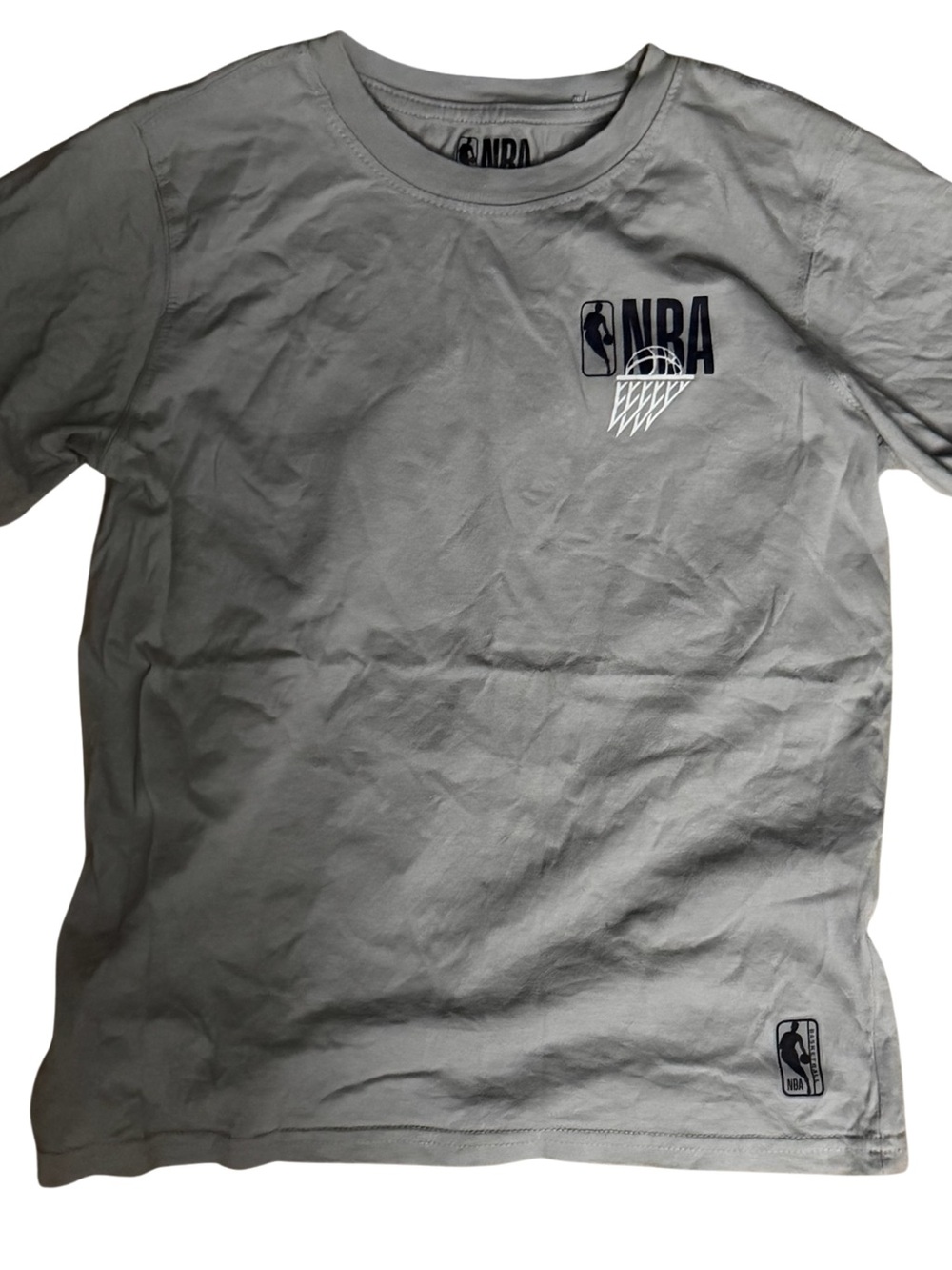 NBA Gray Short Sleeve Crewneck T-Shirt with Navy Logo